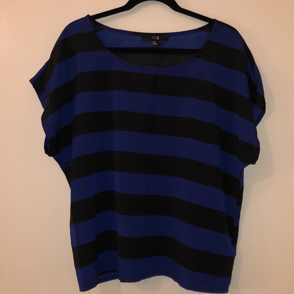 Blue Striped Top | F21